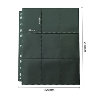 صفحات کارت جیبی Mtg Tcg 18 بارگیری بالا صفحات بایندر کارت تجارت سیاه