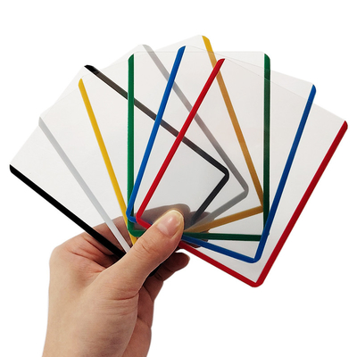 3X4 اینچ بالا بارگذاری ضد آب کارت تجاری بالا بارگذاری سخت PVC پلاستیکی کارت آستین